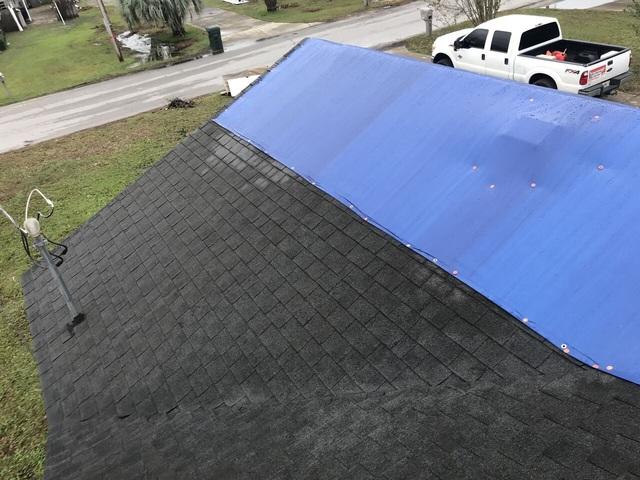 roof tarp on a florida home
