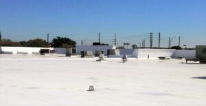 white commercial flat roof
